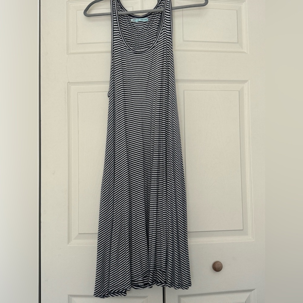 Maurices Black and White Striped Midi Dress